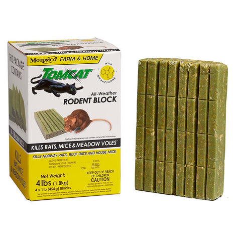 Tomcat - Rodent All-Weather Bait Block - 1 lb - 4/pk