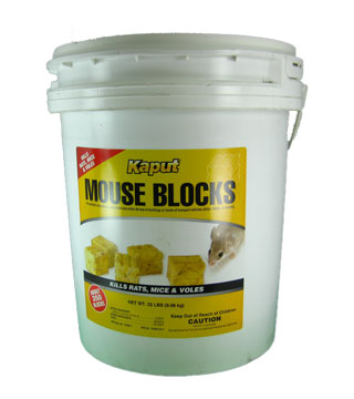 Kaput - Rat, Mouse, Vole Bait - Blocks - Pail - 22 lb