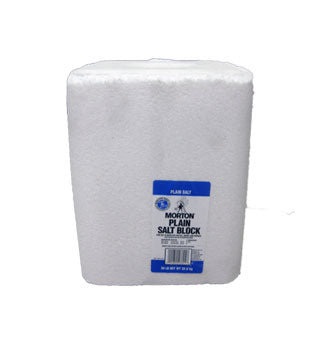Morton - Plain White Salt Block - 50 lb