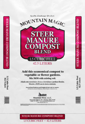 Mountain West - Steer Manure - 1.5 cu. ft. (50/Pallet)