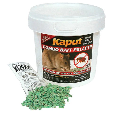 Kaput - Rat, Mouse, Vole Bait - 32 Packet Pail