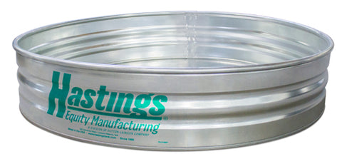 Hastings - 8'x2' Galvanized Round Stock Tank - 22 GA. (GREEN DECAL) - 718 gal