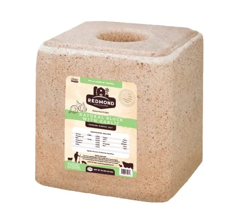 Redmond - Premium Trace Mineral W/GARLIC- Block - 44 lb.
