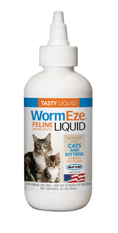 Durvet - Wormeze - Feline Liquid for cat & kitten - 4 oz