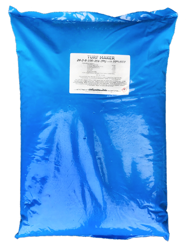 Turf Maker - Turf Fertilizer 24-3-6-10S-3Fe-2Mg-50% XCU - 50 lb
